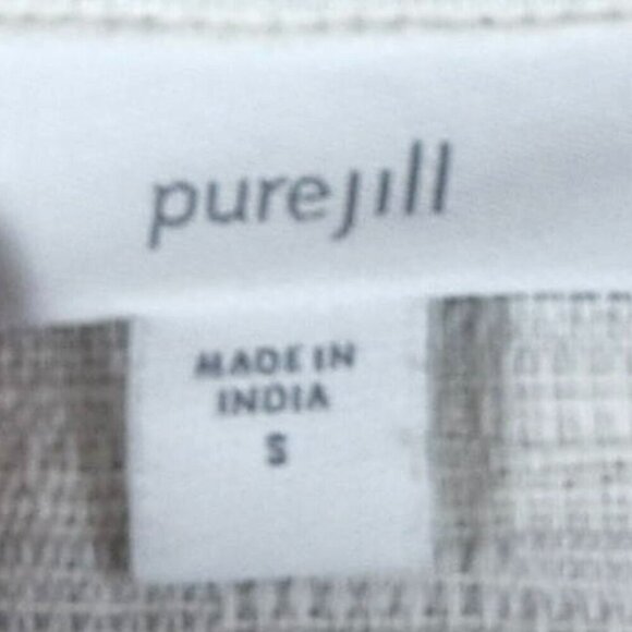 Pure Jill Linen  Cotton Tunic Blouse Shirt S Coastal Minimalist - Picture 10 of 11